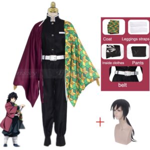 Cosplay Giyu Tomioka avec perruque - Demon Slayer