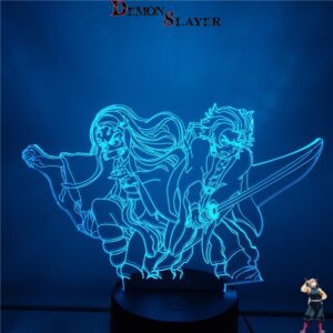 Lampe Demon Slayer Nezuko et Tanjiro Kamado duo