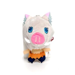 Peluche porte-clé Demon Slayer Inosuke tête de sanglier 15 cm