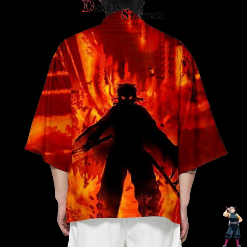 Kimono Demon Slayer Rengoku, version le Démon