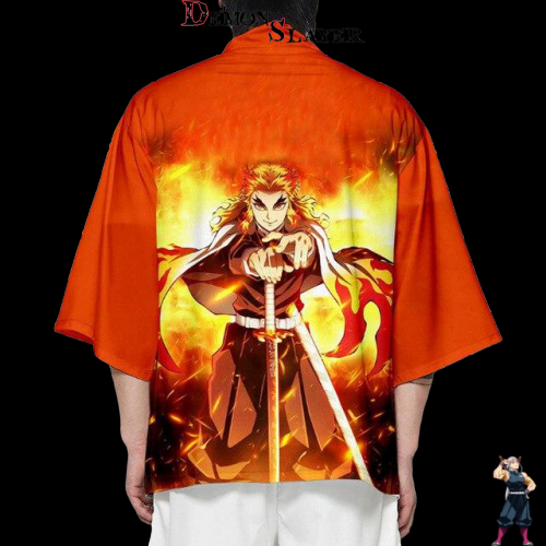 Kimono Demon Slayer Rengoku, Pilier de la Flamme