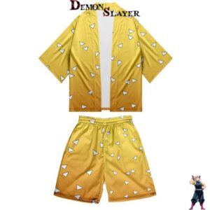 Kimono Demon Slayer Zenitsu, tenue disponible du XS au 5XL