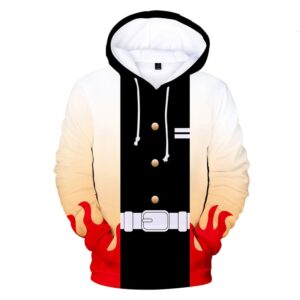 Sweat à capuche Demon Slayer Kyojuro Rengoku style costume