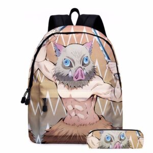 Ensemble sac à dos et trousse Demon Slayer Inosuke Sanglier