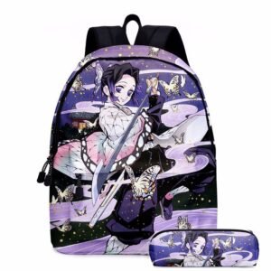 Ensemble sac à dos et trousse Demon Slayer Shinobu Papillon