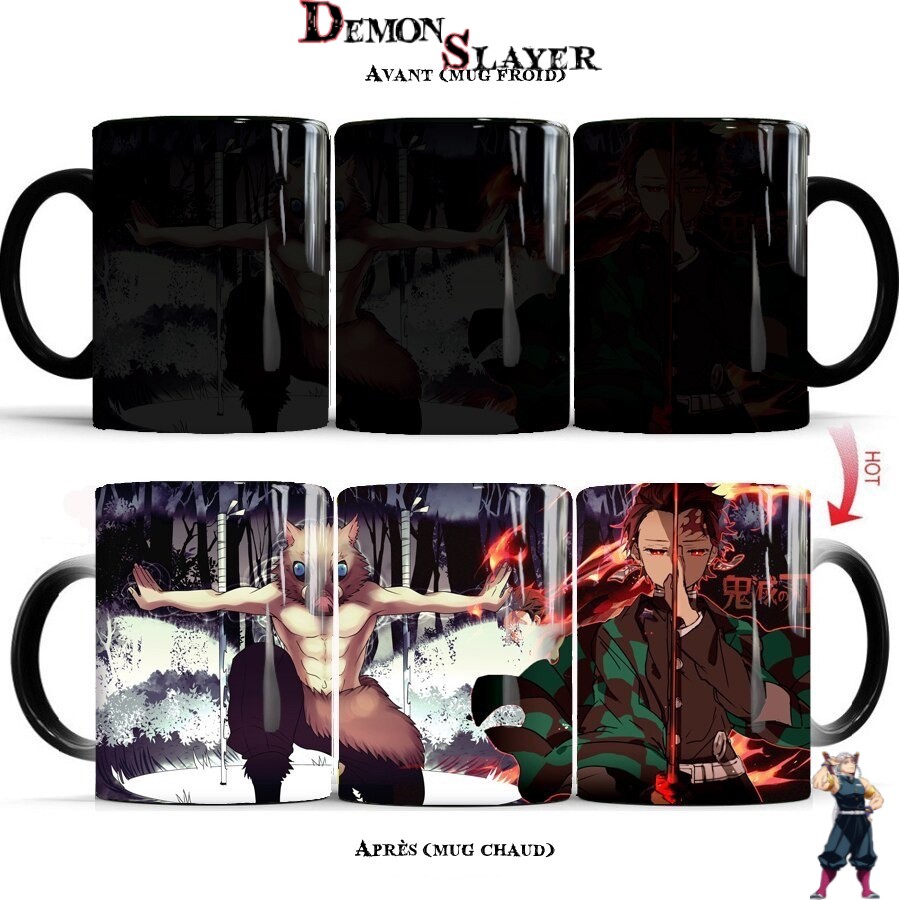Mug Demon Slayer avec Inosuke et Tanjiro