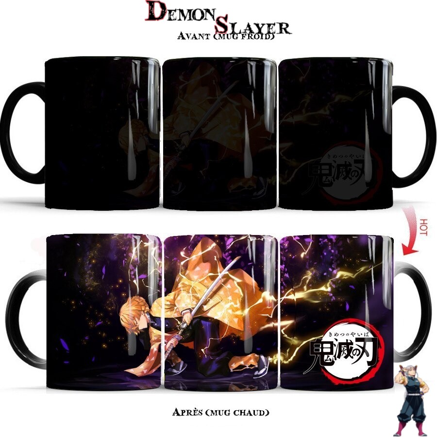 Mug Demon Slayer Zenitsu Agatsuma en position