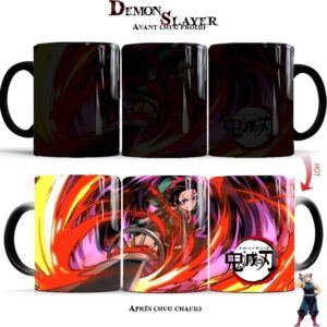 Mug Demon Slayer Tanjiro Kamado motif flamme