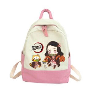 Sac à dos Demon Slayer Nezuko rose et beige