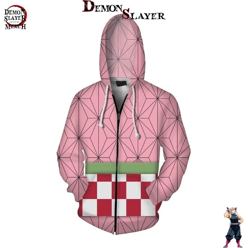 Veste Nezuko Kimetsu Demon Slayer avec tailles S à 5XL