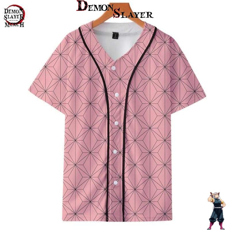 Maillot de baseball Demon Slayer Nezuko, tailles XXS à 4XL