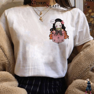 T-Shirt Demon Slayer Nezuko sur poche