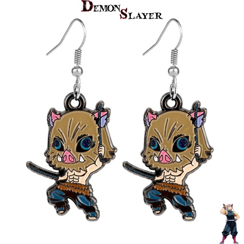 Boucles d’oreilles Kawaii Inosuke Hashibira Demon Slayer