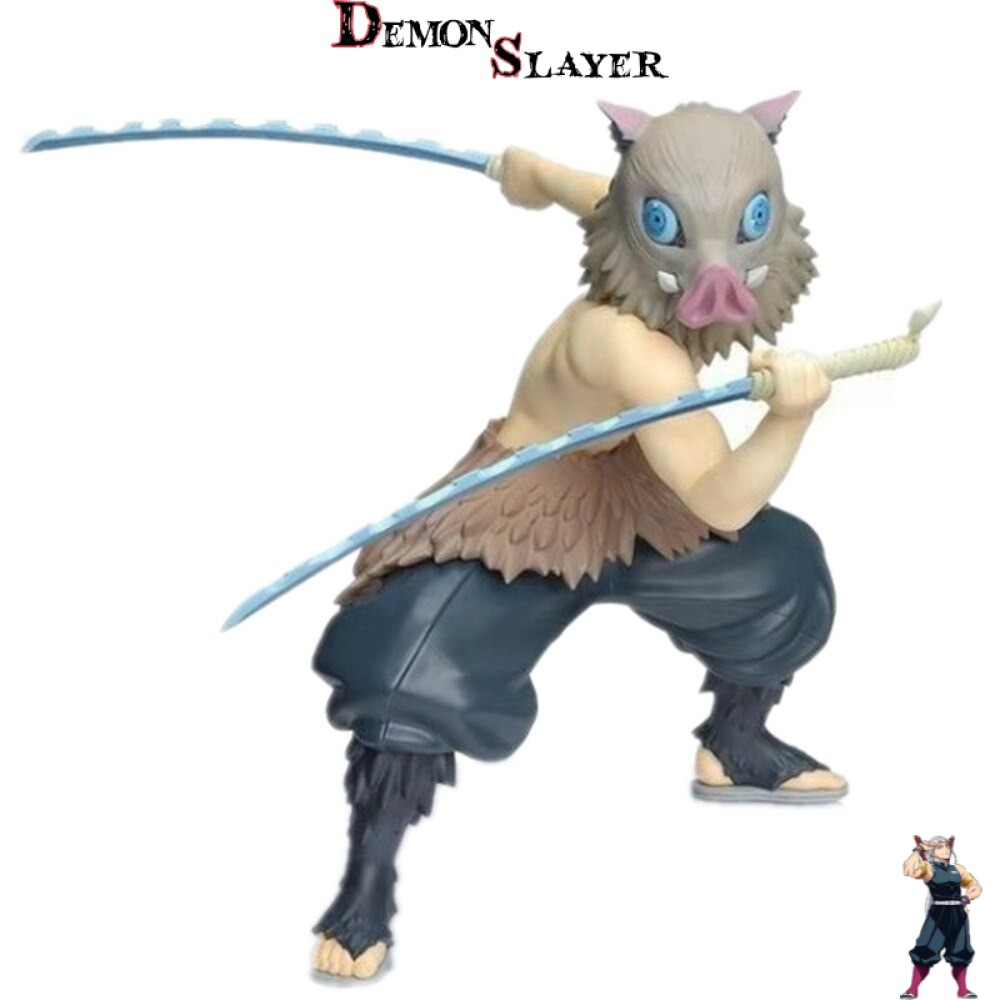 Figurine Inosuke Hashibira Demon Slayer en attaque