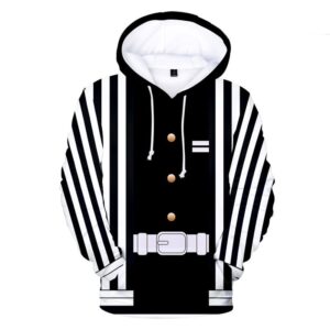 Sweat à capuche Demon Slayer Obanai Iguro style costume