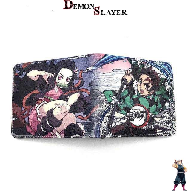 Portefeuille Demon Slayer scène de combat