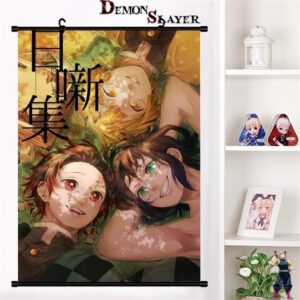 Poster Demon Slayer Tanjiro et ses amis en tailles 20X30 cm, 40x60 cm ou 60x90 cm