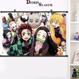 Poster Demon Slayer avec personnages de la série