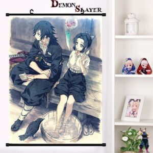 Poster Demon Slayer Shinobu et Giyu en plusieurs tailles