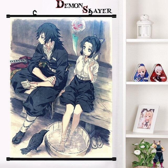 Poster Demon Slayer Shinobu et Giyu en plusieurs tailles