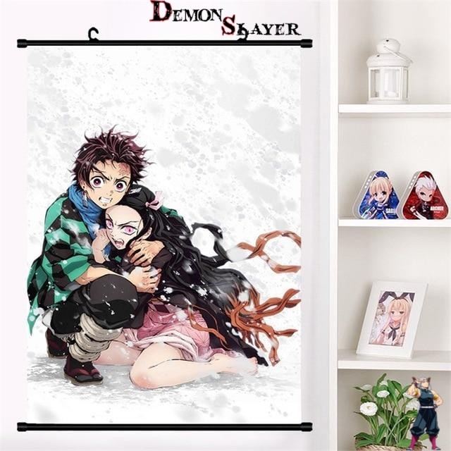 Poster Demon Slayer Tanjiro et Nezuko, 3 tailles au choix