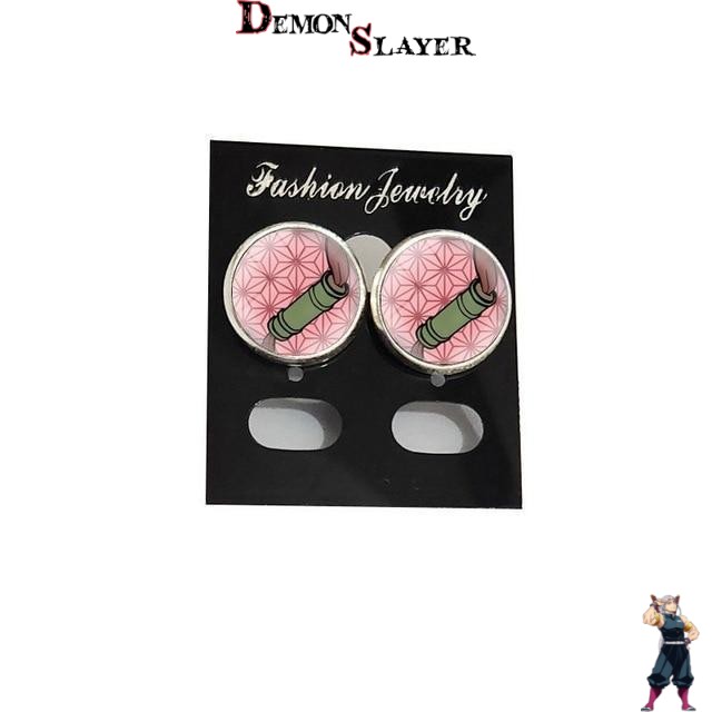 Boucles d’oreilles Nezuko, bijou inspiré de Demon Slayer
