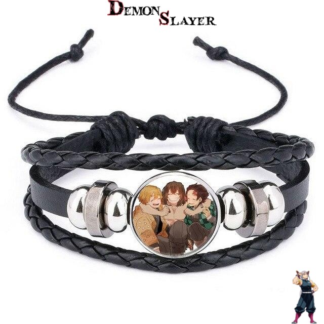 Bracelet Demon Slayer avec Zenitsu, Inosuke et Tanjiro