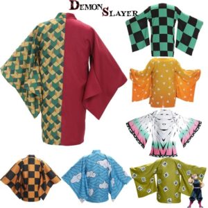 Yukata de cosplay Demon Slayer avec personnages au choix