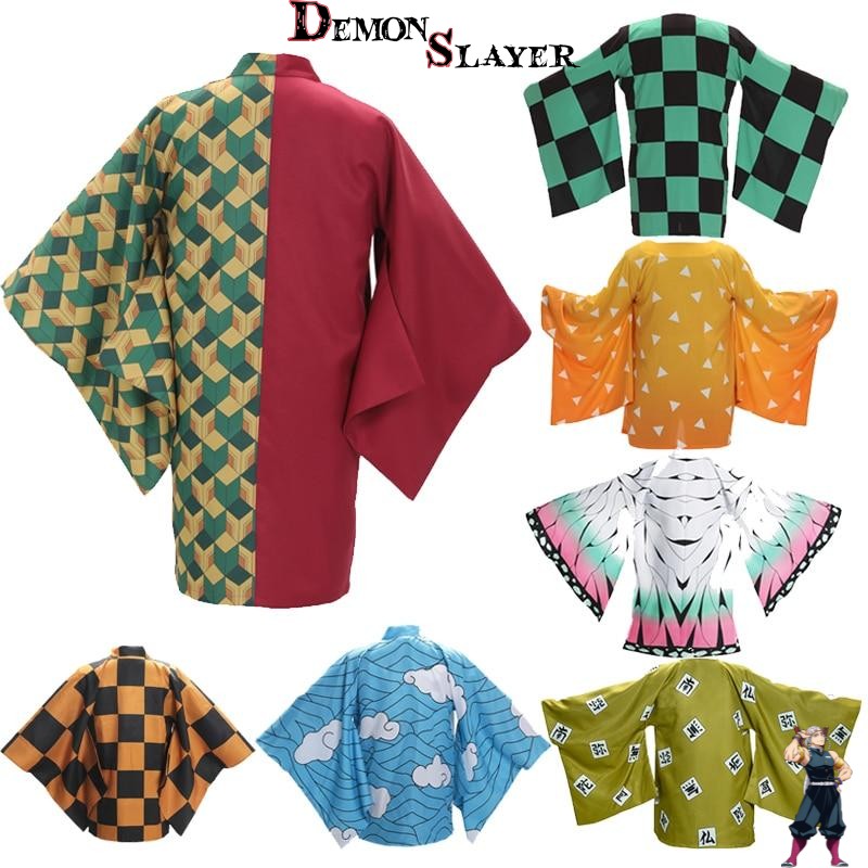 Yukata de cosplay Demon Slayer avec personnages au choix