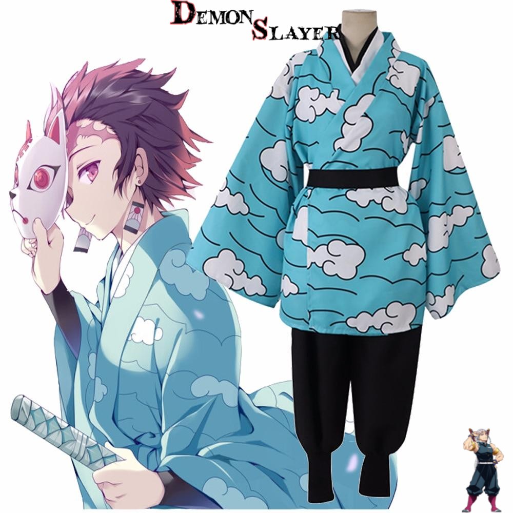 Cosplay Demon Slayer Tanjiro et Urodaki avec sets au choix