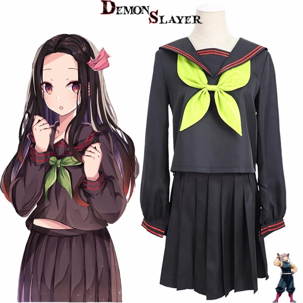 Cosplay Demon Slayer de Nezuko tenue École