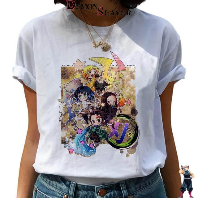 T-shirt femme Souffle de la Bête Demon Slayer, tailles S à XXL