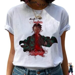 T-shirt femme Demon Slayer Tanjiro contre Rui