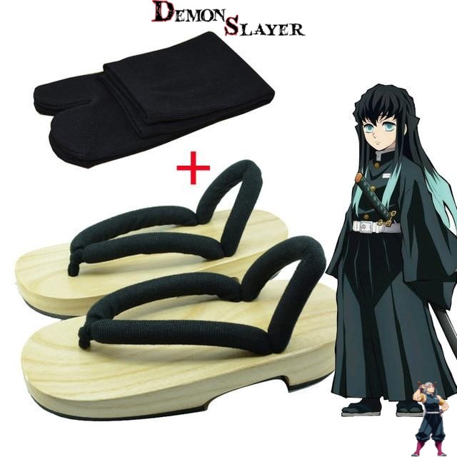 Geta de Muichirou pour cosplay Demon Slayer, Pilier du Brouillard