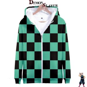 Veste à Capuche Zippée Tanjiro Kamado - Demon Slayer