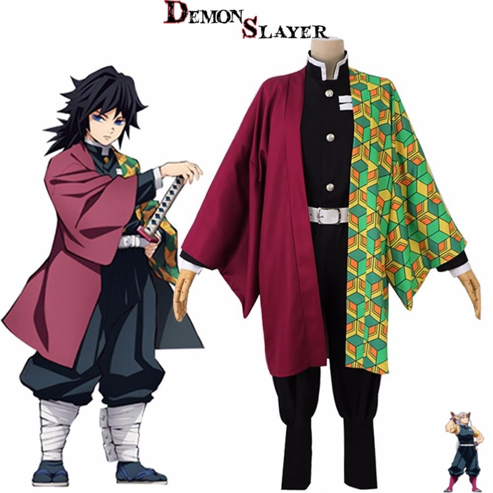 Cosplay Giyu Tomioka Demon Slayer en 2 sets