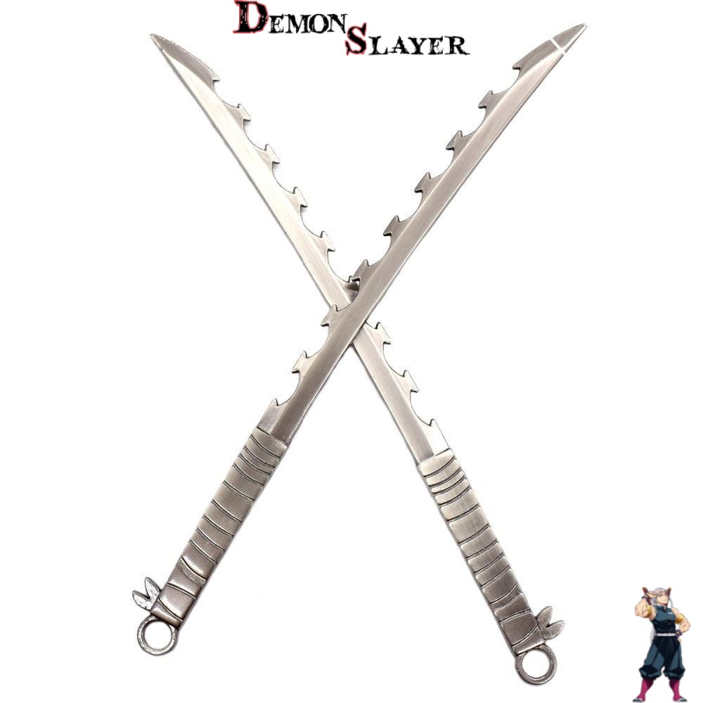 Porte-clé Demon Slayer Inosuke et lames Nichirin Kimetsu