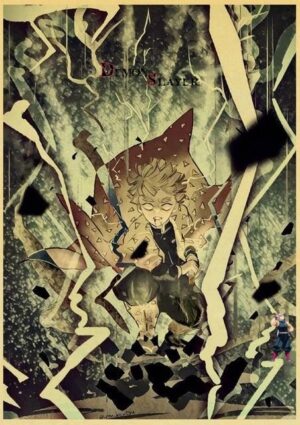 Poster Demon Slayer Kimetsu Zenitsu Thunder