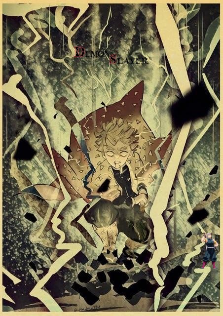 Poster Demon Slayer Kimetsu Zenitsu Thunder