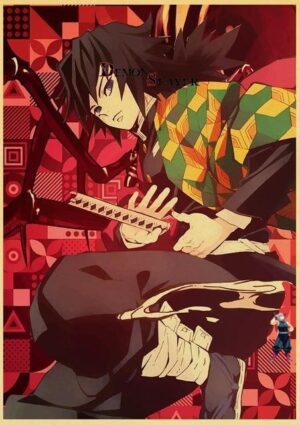 Poster Giyu Tomioka Demon Slayer Kimetsu