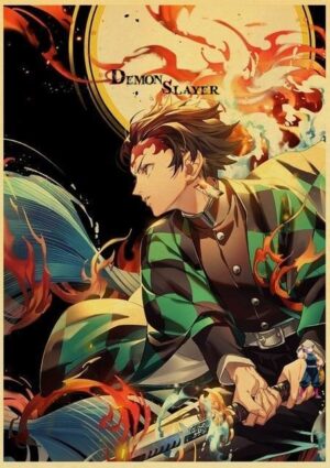 Affiche Tanjiro Kamado - Respiration du Soleil - Demon Slayer
