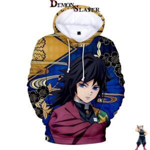 Sweat Giyuu Demon Slayer motif 3D 7