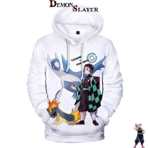 Sweat Demon Slayer Tanjiro x Pokemon coloris 3D 12