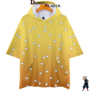 Sweat Demon Slayer Zenitsu Agatsuma Pattern Kimetsu 3DT 9