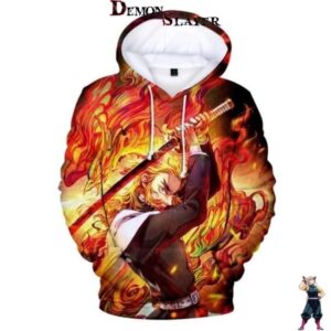 Sweat Demon Slayer Rengoku Hashira motif flamme