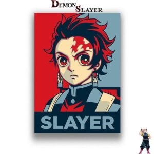 Tableau fanart Tanjiro Demon Slayer grand format