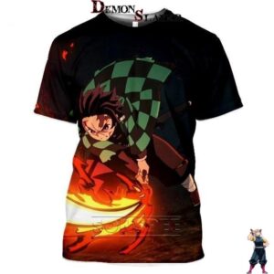 T-shirt Demon Slayer Tanjiro Souffle du Soleil, XS à 4XL