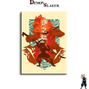 Tableau Inosuke Hashibira Demon Slayer avec option cadre