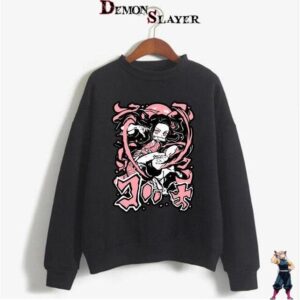 Pull noir Demon Slayer avec Nezuko Kamado