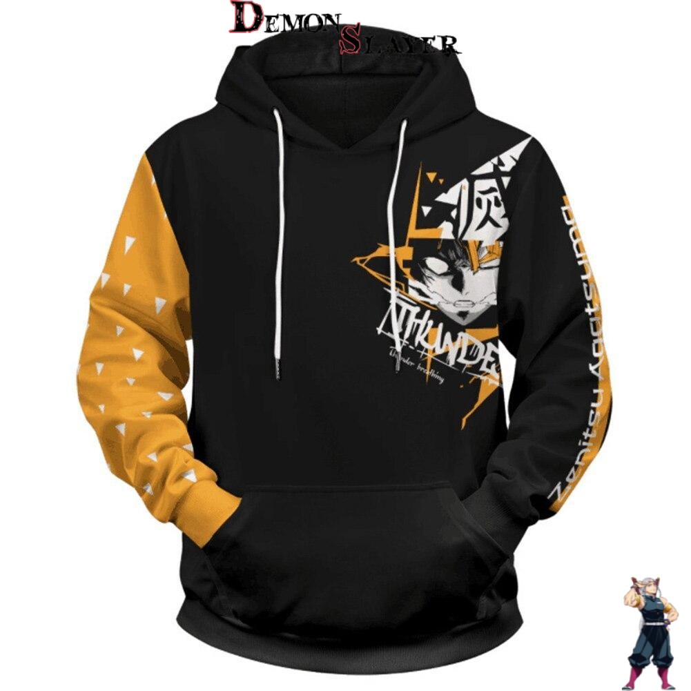 Sweat Zenitsu Thunders de Demon Slayer en tailles S à XXL
